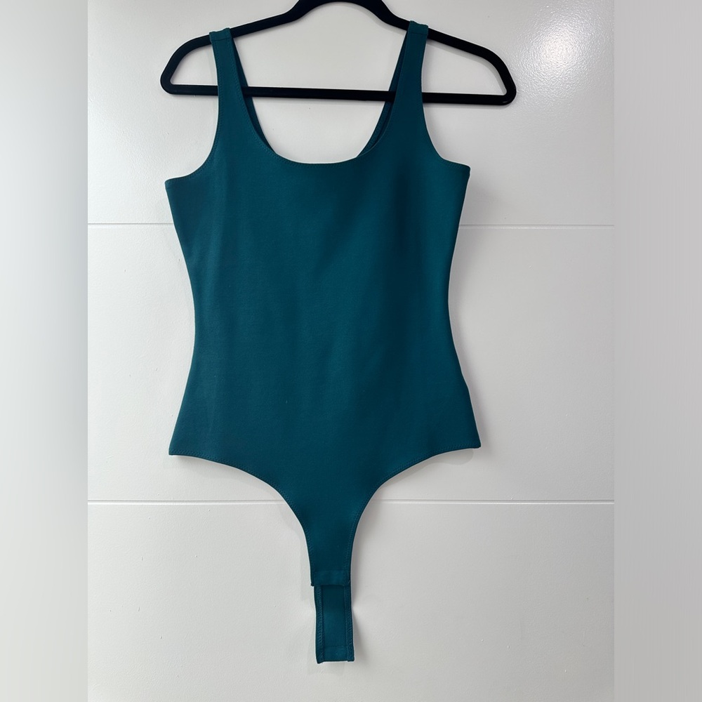 Shinestar Teal Scoop Neck Tank Bodysuit | Size S - Picture 7 of 11